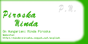 piroska minda business card